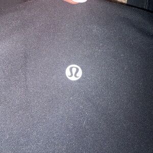 lululemon athletica Black Leggings with White Logo